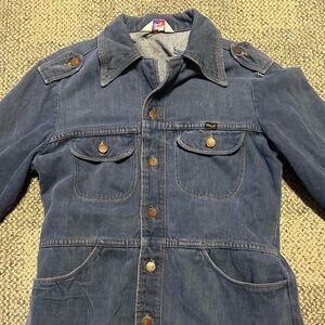 Vintage Jean Denim Jacket Size Large‎